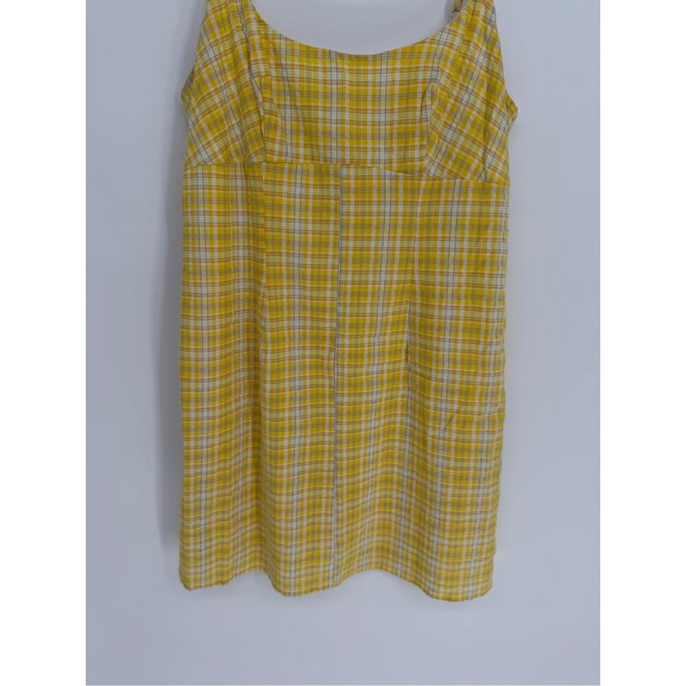 Altar'd State Yellow Plaid Cami Dress Miniature Slip Womens - M - Picture 4 of 11